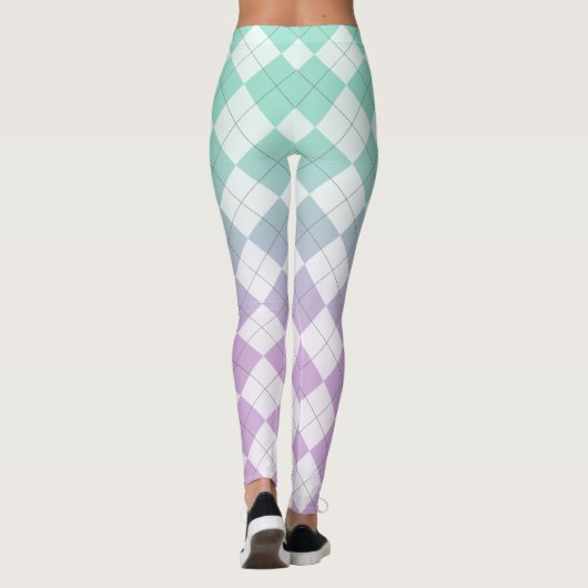 Gradiente Raute - Lila und grün Leggings (Rückseite)