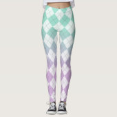 Gradiente Raute - Lila und grün Leggings (Vorderseite)