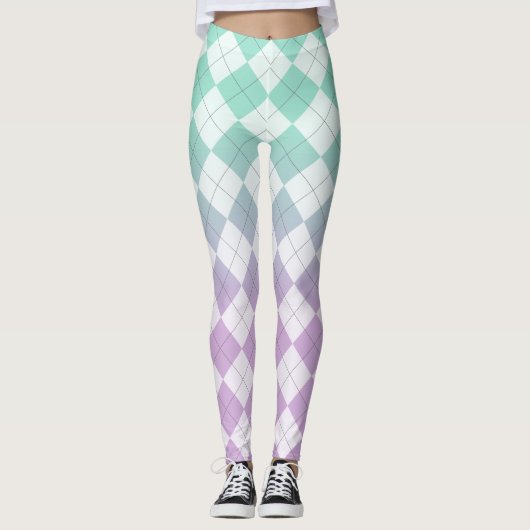 Gradiente Raute - Lila und grün Leggings (Vorderseite)