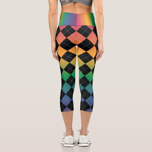 Gradiente Raute - Regenbogen-Leggings Capri Leggings (Rückseite)