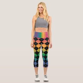 Gradiente Raute - Regenbogen-Leggings Capri Leggings