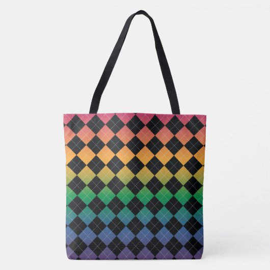 Gradiente Raute - Regenbogen Tasche (Vorderseite)