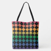Gradiente Raute - Regenbogen Tasche (Rückseite)