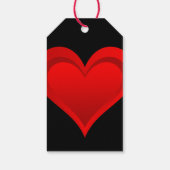Gradienten ROTE LIEBE HERZ + Ihr Text und Ihre Ide Geschenkanhänger (Rückseite)
