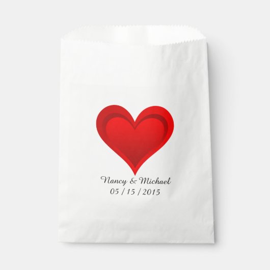 Gradienten ROTE LIEBE HERZ + Ihr Text und Ihre Ide Geschenktütchen (Vorderseite)