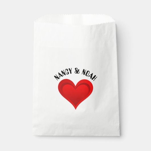 Gradienten ROTE LIEBE HERZ + Ihr Text und Ihre Ide Geschenktütchen (Vorderseite)