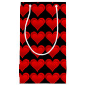 Gradienten ROTE LIEBE HERZ + Ihr Text und Ihre Ide Kleine Geschenktüte (Vorderseite)