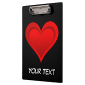 Gradienten ROTE LIEBE HERZ + Ihr Text und Ihre Ide Klemmbrett (Links)