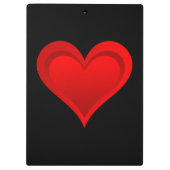 Gradienten ROTE LIEBE HERZ + Ihr Text und Ihre Ide Klemmbrett (Rückseite)