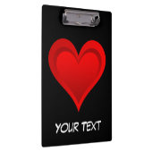Gradienten ROTE LIEBE HERZ + Ihr Text und Ihre Ide Klemmbrett (Rechts)