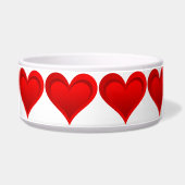 Gradienten ROTE LIEBE HERZ + Ihr Text und Ihre Ide Napf (Links)