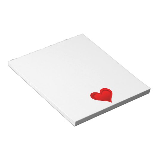 Gradienten ROTE LIEBE HERZ + Ihr Text und Ihre Ide Notizblock (angewinkelt)