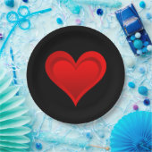 Gradienten ROTE LIEBE HERZ + Ihr Text und Ihre Ide Pappteller (Party)