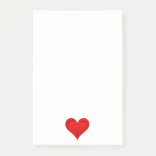 Gradienten ROTE LIEBE HERZ + Ihr Text und Ihre Ide Post-it Klebezettel (Vorderseite)