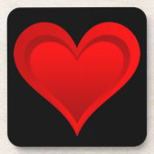 Gradienten ROTE LIEBE HERZ + Ihr Text und Ihre Ide Untersetzer (Vorderseite)