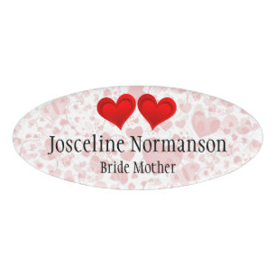 Gradienten ROTE LIEBESHERZ + dein Hintergrund & Id Namenschild