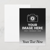 Gradientenbild und Text RSVP Karte (Vorne/Hinten)