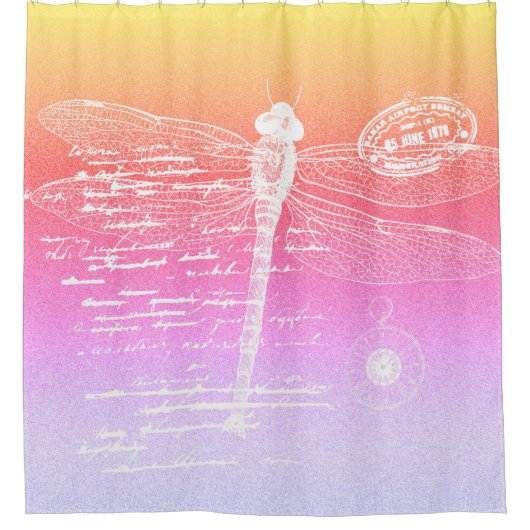 Gradientendragonfly Duschvorhang (Vorderseite)