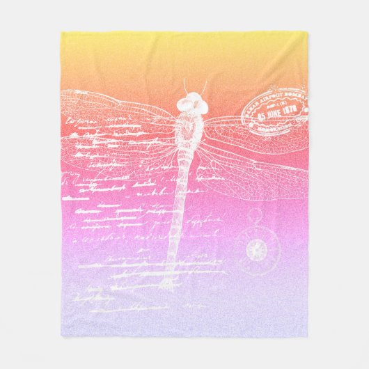 Gradientendragonfly Fleecedecke (Vorderseite)