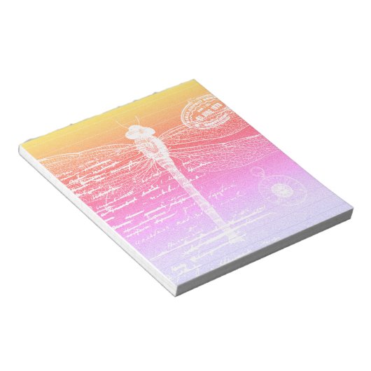 Gradientendragonfly Notizblock (angewinkelt)