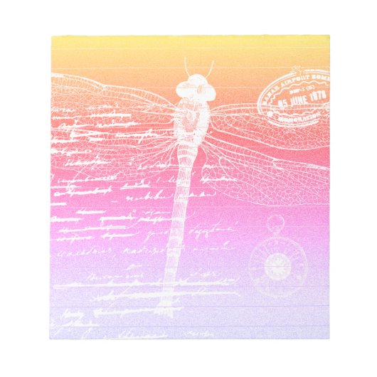 Gradientendragonfly Notizblock (Vorderseite)