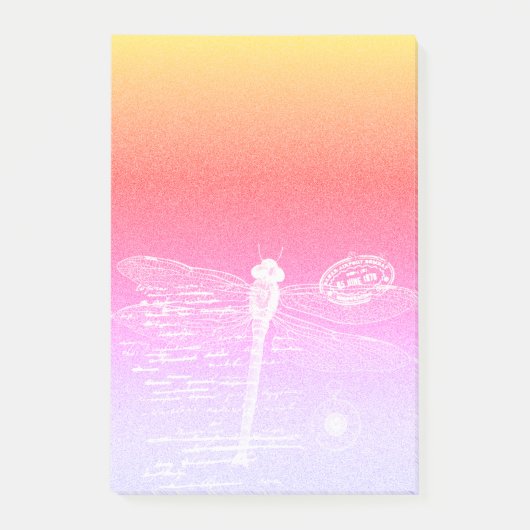 Gradientendragonfly Post-it Klebezettel (Vorderseite)