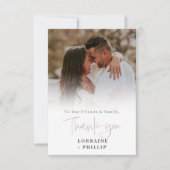 Gradienteneffekt des Skriptes Foto romantische Hoc Dankeskarte (Vorderseite)