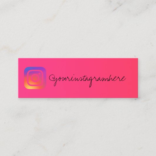 Gradienteninstagramm Mini Visitenkarte (Vorderseite)