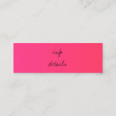 Gradienteninstagramm Mini Visitenkarte (Rückseite)