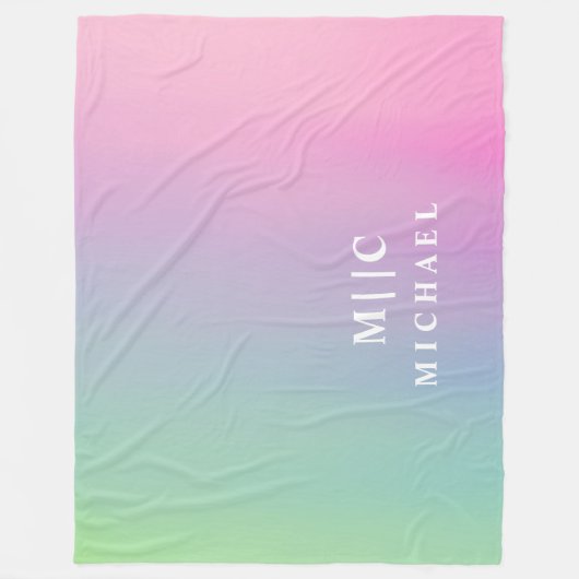 Gradientenrosa, einfach, modern fleecedecke (Vorderseite)