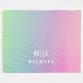 Gradientenrosa, einfach, modern fleecedecke (Vorderseite (Horizontal))