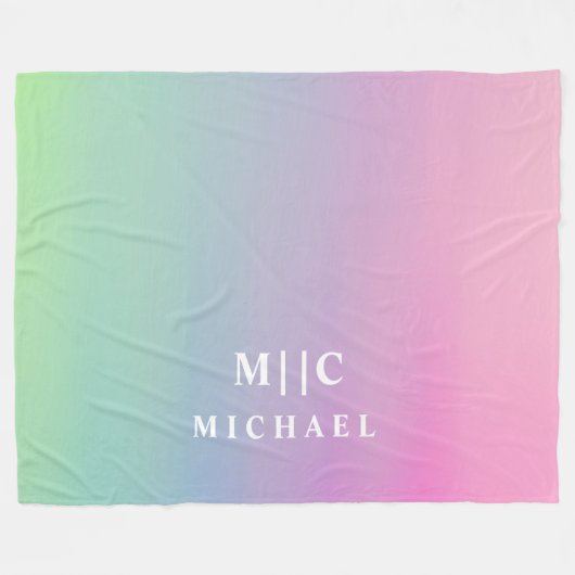 Gradientenrosa, einfach, modern fleecedecke (Vorderseite (Horizontal))