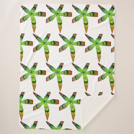 Gradiententropen Blume Sherpadecke (Vorderseite)