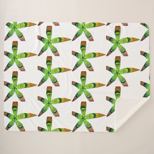 Gradiententropen Blume Sherpadecke (Vorderseite (Horizontal))