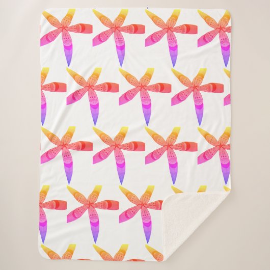 Gradiententropen Blume Sherpadecke (Vorderseite)