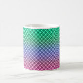 Gradientraster kariertes Karomuster rosa Kaffeetasse (Mittel)