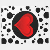 Gradients RED LIEBE HERZ + Ihr Backgr. Ideen Fleecedecke (Vorderseite (Horizontal))