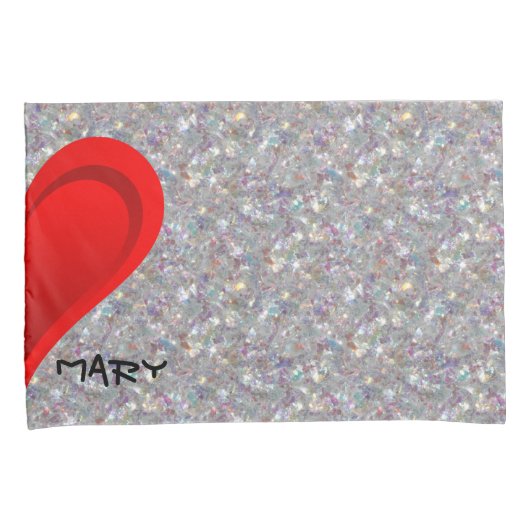 Gradients RED LIEBE HERZ + Ihr Backgr. Ideen Kissenbezug (Vorderseite-Rechts)