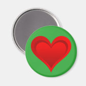 Gradients RED LIEBE HERZ + Ihr Backgr. Ideen Magnet (Vorderseite/Rückseite)