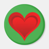 Gradients RED LIEBE HERZ + Ihr Backgr. Ideen Magnet (Vorne)