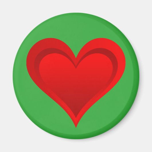 Gradients RED LIEBE HERZ + Ihr Backgr. Ideen Magnet (Vorne)