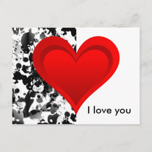 Gradients RED LIEBE HERZ + Ihr Backgr. Ideen Postkarte