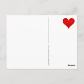 Gradients RED LIEBE HERZ + Ihr Backgr. Ideen Postkarte (Rückseite)