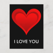 Gradients RED LIEBE HERZ + Ihr Backgr. Ideen Postkarte (Vorderseite)