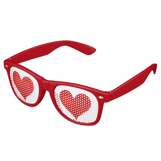Gradients RED LIEBE HERZ + Ihr Backgr. Ideen Sonnenbrille (Schrägansicht)