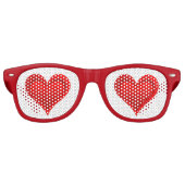 Gradients RED LIEBE HERZ + Ihr Backgr. Ideen Sonnenbrille (Vorderseite)