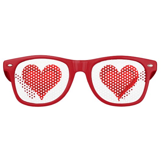 Gradients RED LIEBE HERZ + Ihr Backgr. Ideen Sonnenbrille (Vorderseite)