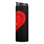 Gradients RED LIEBE HERZ + Ihr Backgr. Ideen Thermosbecher (Nach rechts gedreht)