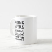 Grading Builds Character – Funny Teacher Mug Desig Kaffeetasse (Vorderseite Links)