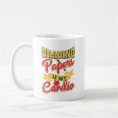 Grading Papers ist mein Cardio Teachers Graphic Kaffeetasse (Links)
